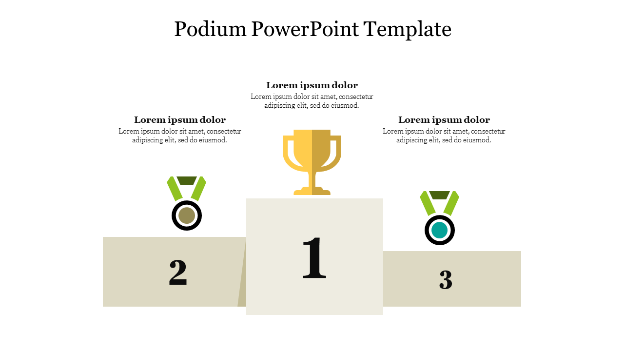 Podium PowerPoint Persentation Template and Google Slides